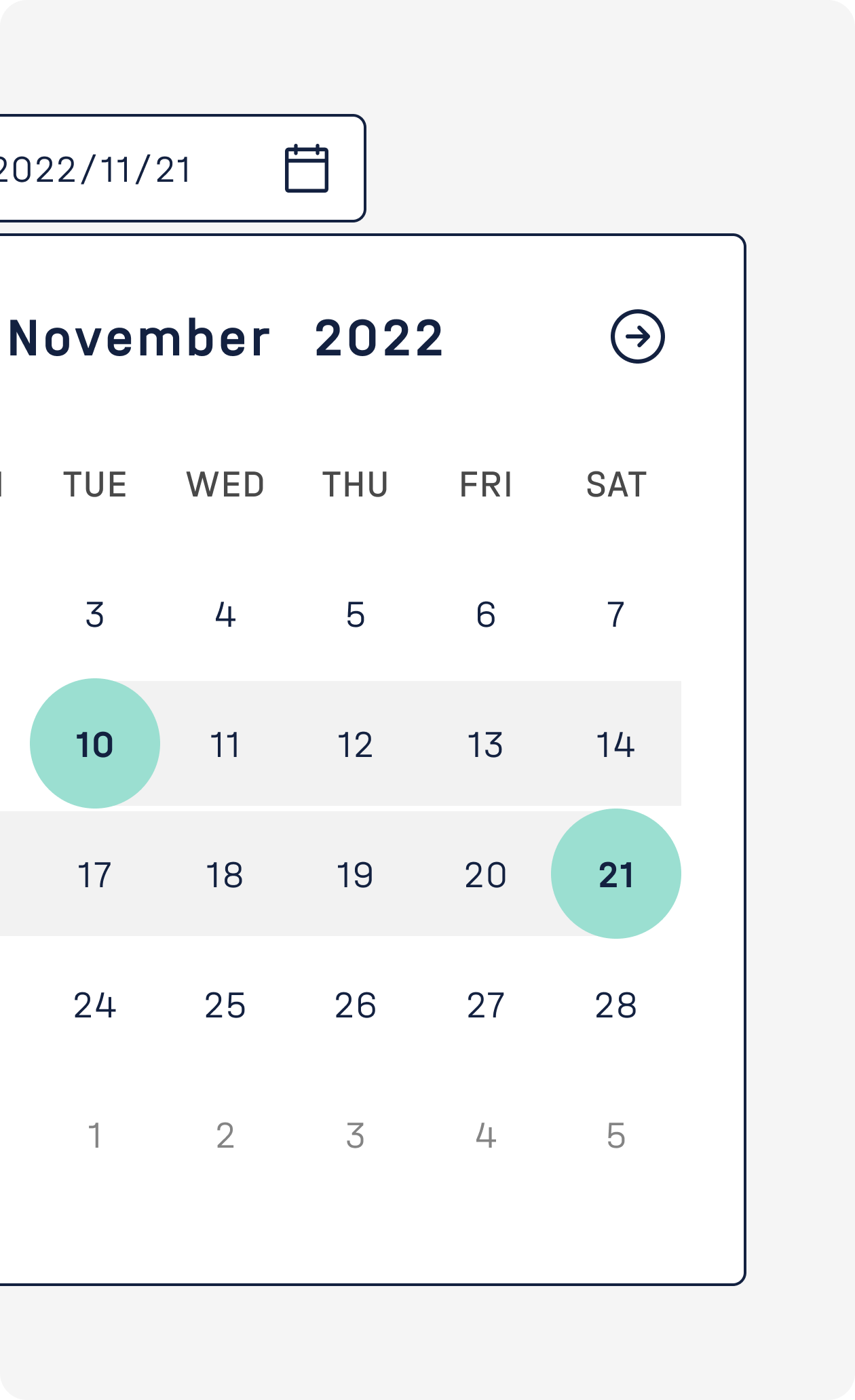 Date picker component