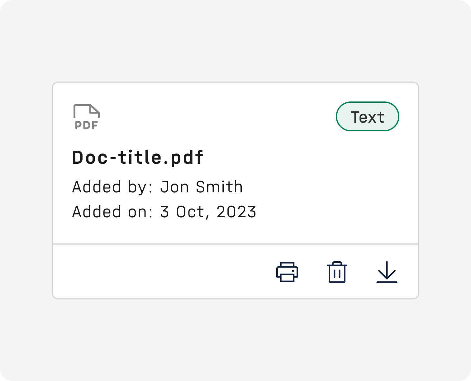 Document card