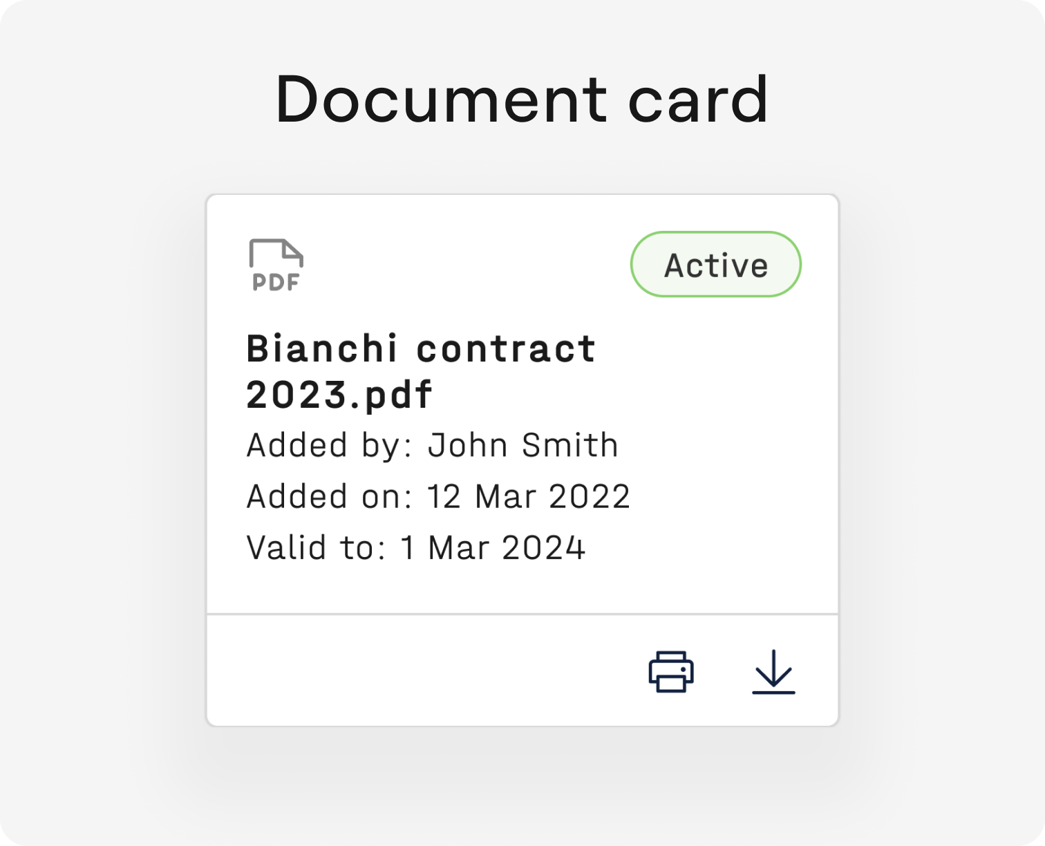 Document card